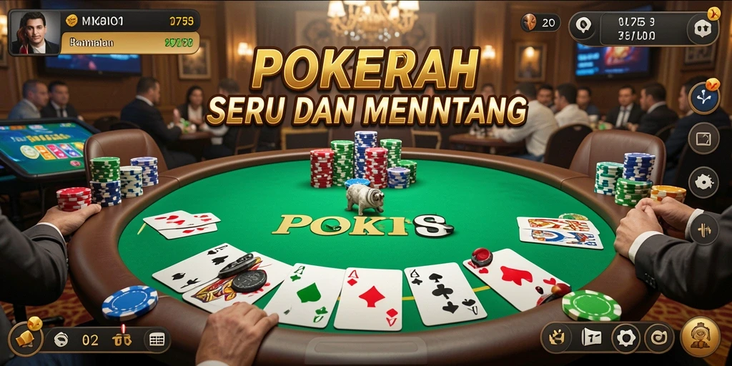 Tampilan antarmuka permainan poker yang menarik pada 2757.