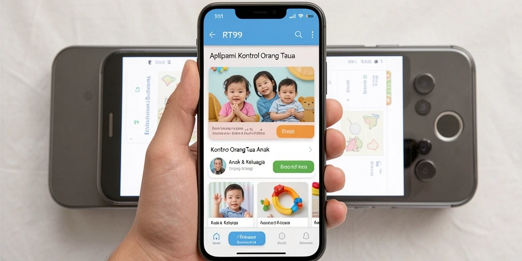 Antarmuka RT99 yang sederhana dan fungsional untuk kontrol orang tua.