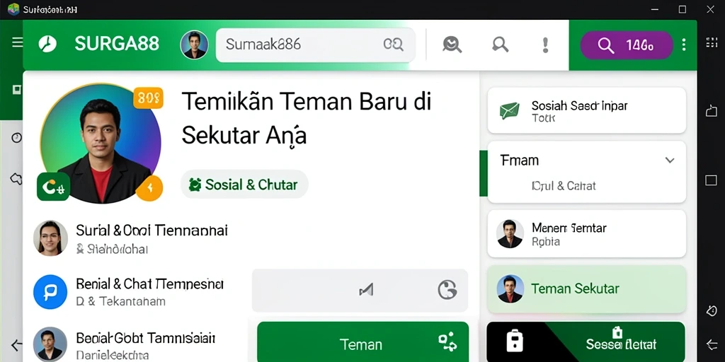 Antarmuka pengguna SURGA88 yang menarik dan fungsional.