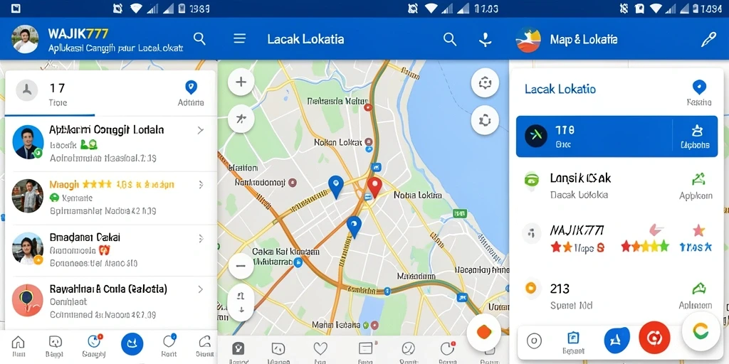 Tampilan antarmuka WAJIK777 yang intuitif dengan fitur Lacak Lokasi.