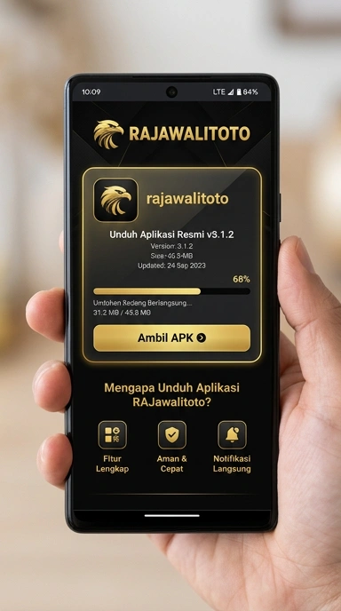 Tampilan halaman APK rajawalitoto